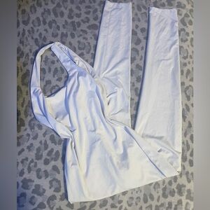 White bodysuit sleeveless